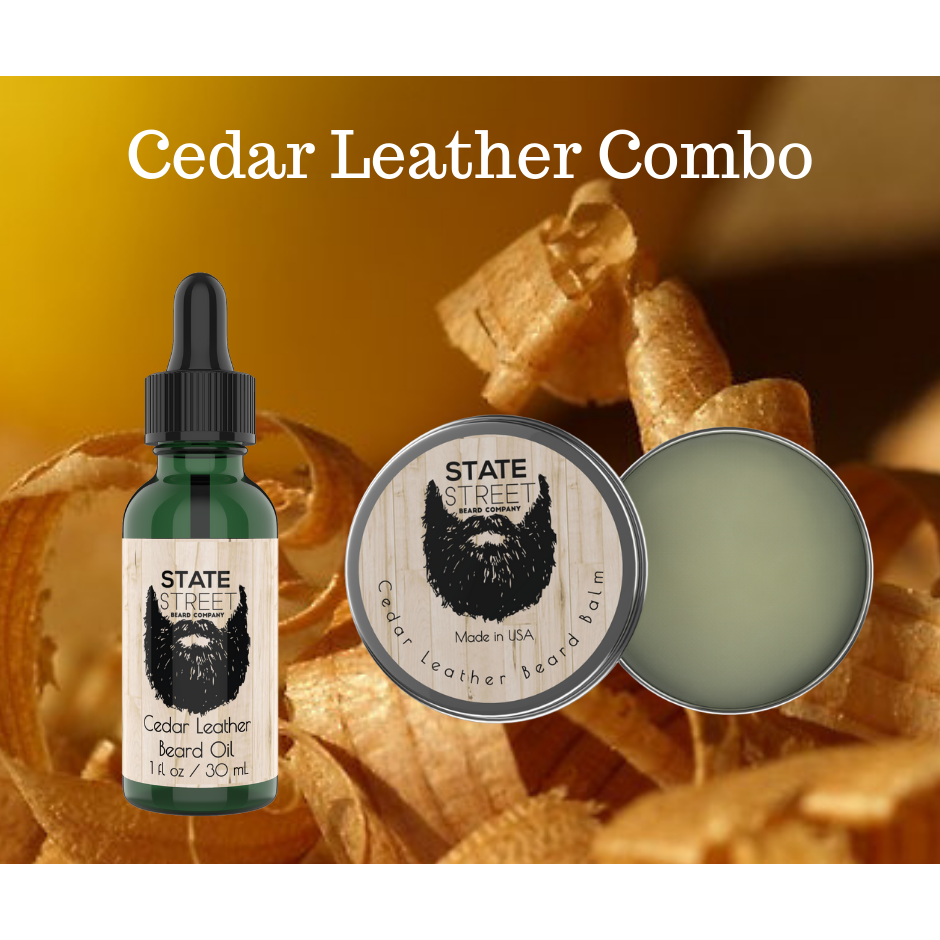 Cedar Leather Classic Beard Kit - Oil & Balm
